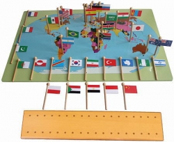 Carte du monde avec drapeaux - Géographie pour les enfants